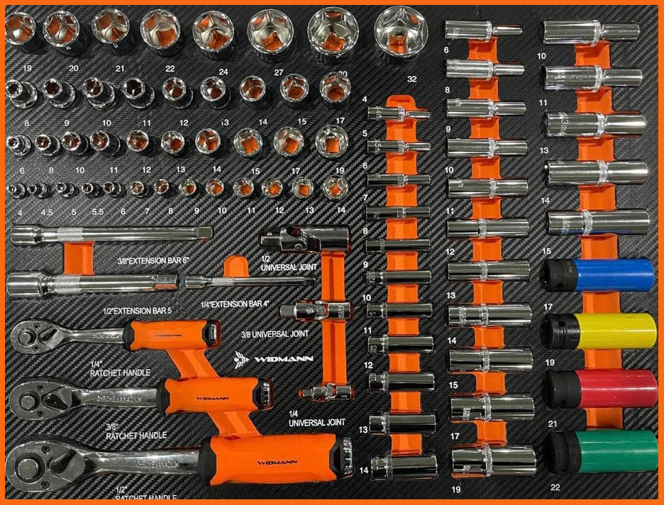 WIDMANN TOOLS CABINET  8 LAYERS ORANGE