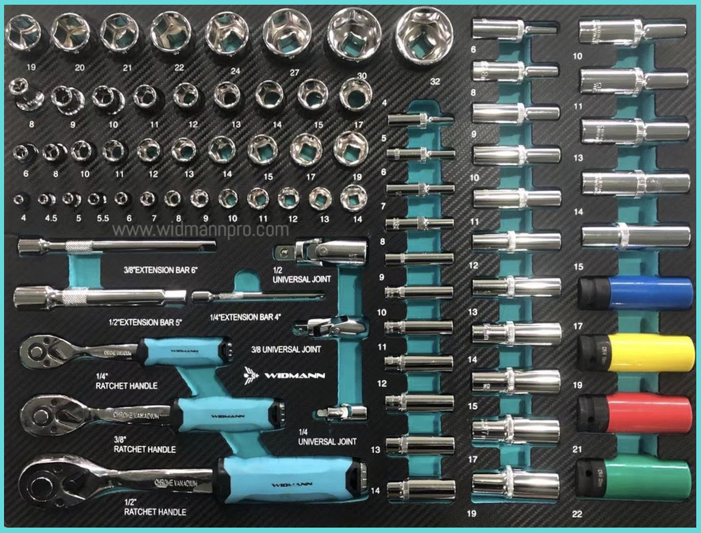 WIDMANN TOOLS CABINET - 7 LAYERS - AQUA