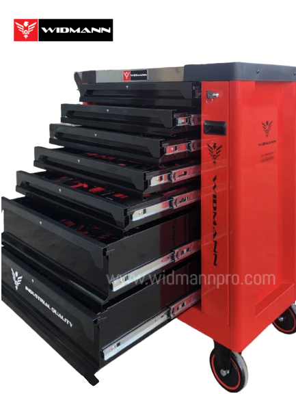 WIDMANN PRO TOOLS CABINET 7/7- NEW TOOLS -  RED