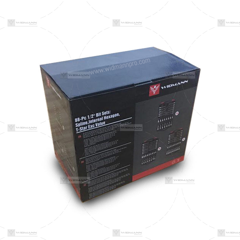 88-piece 1/2″ Bit Socket Sets: Spline, Internal Hexagon, T-Star